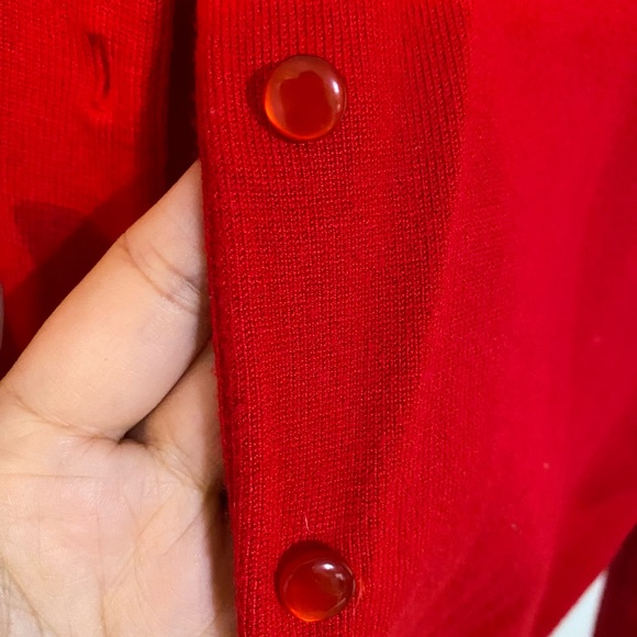 Cable & Gauge Red Cardigan Small - Picture 5 of 5